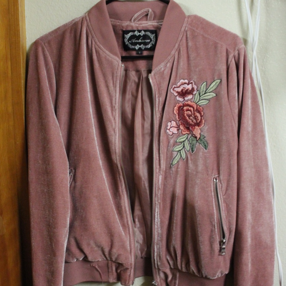 Pink velvet sweater